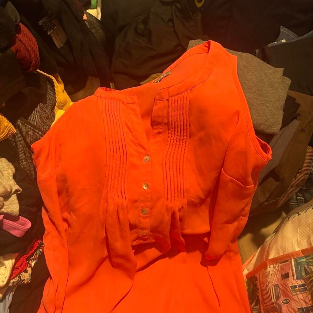 Women's Red and Orange Blouse